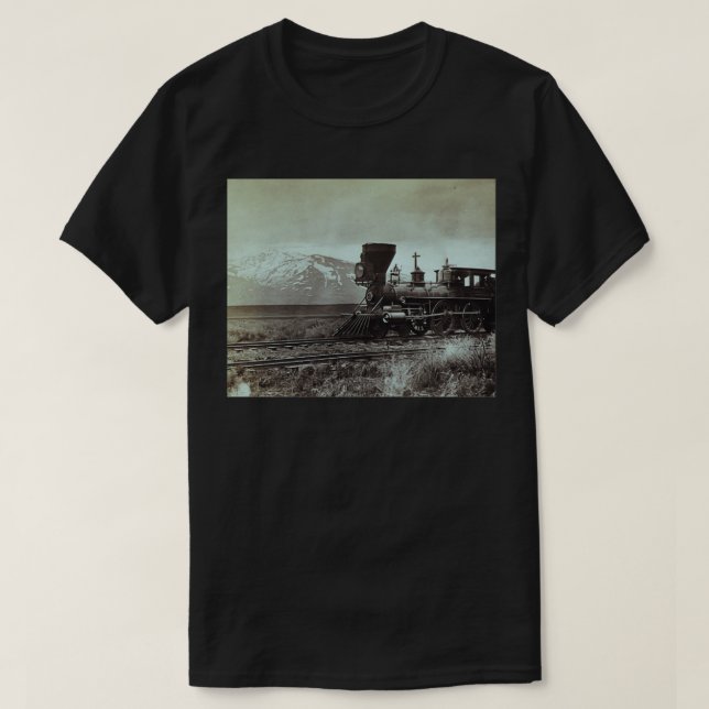 Steam Engine Train 1800x27s Deeth Mount Halleck T-Shirt (Design Front)
