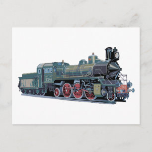 Steam Engine Train Postcard