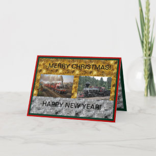 Steam Engines Christmas/ Happy New Years Card