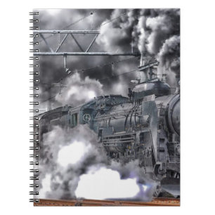 Steam Engines Trains HDR Photo Notebook