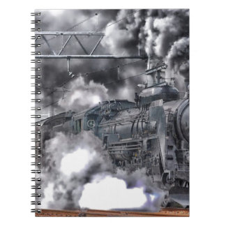 Steam Engines Trains HDR Photo Notebook