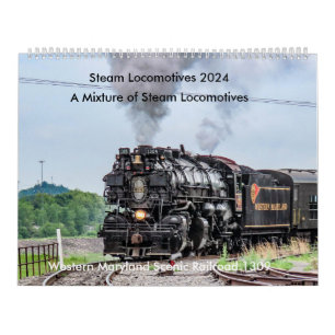 Steam Locomotive 2024 Calendar