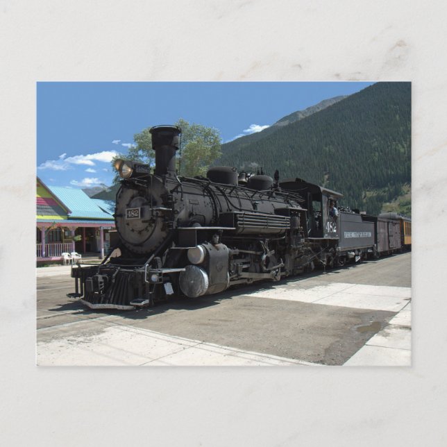 Steam locomotive 482, Durango & Silverton Postcard (Front)