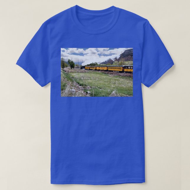 Steam Locomotive And Passenger Cars Durango And Si T-Shirt (Design Front)