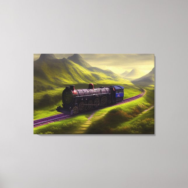 Steam Locomotive Canvas Print (Front)