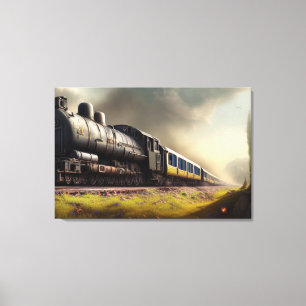 Steam Locomotive Canvas Print