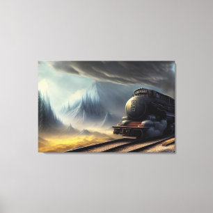 Steam Locomotive Canvas Print