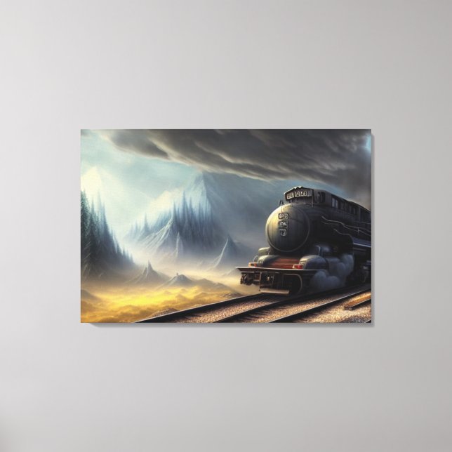 Steam Locomotive Canvas Print (Front)