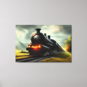 Steam Locomotive Canvas Print