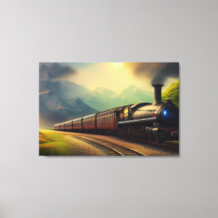 Steam Locomotive Canvas Print