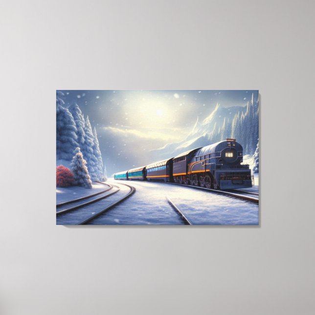 Steam Locomotive Canvas Print (Front)