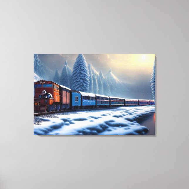 Steam Locomotive Canvas Print (Front)