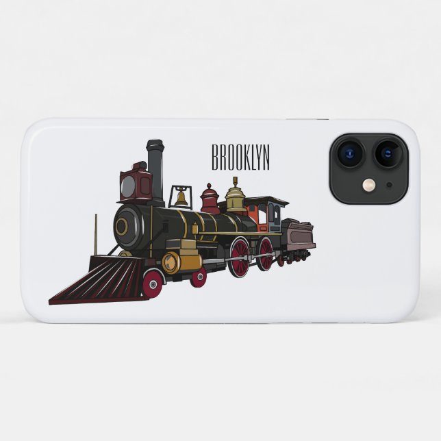 Steam locomotive cartoon illustration  Case-Mate iPhone case (Back (Horizontal))