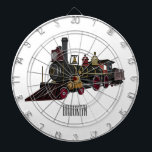 Steam locomotive cartoon illustration  dartboard<br><div class="desc">Steam locomotive cartoon illustration</div>