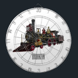 Steam locomotive cartoon illustration dartboard<br><div class="desc">Steam locomotive cartoon illustration</div>