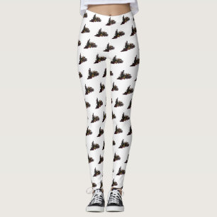 Steam locomotive cartoon illustration  leggings