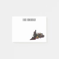 Steam locomotive cartoon illustration 