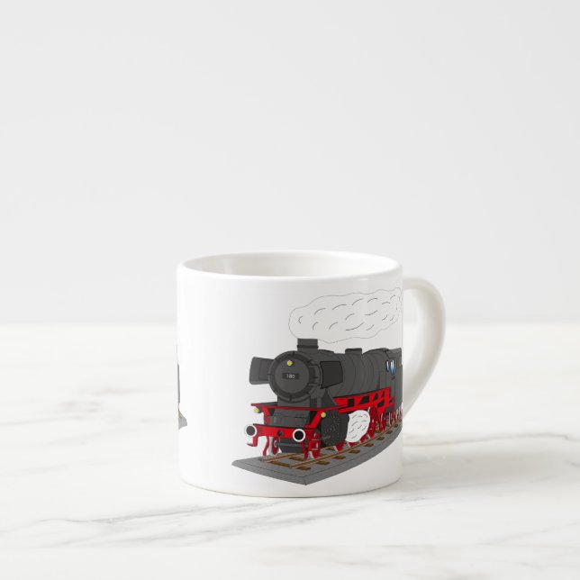 steam locomotive espresso cup (Front Right)