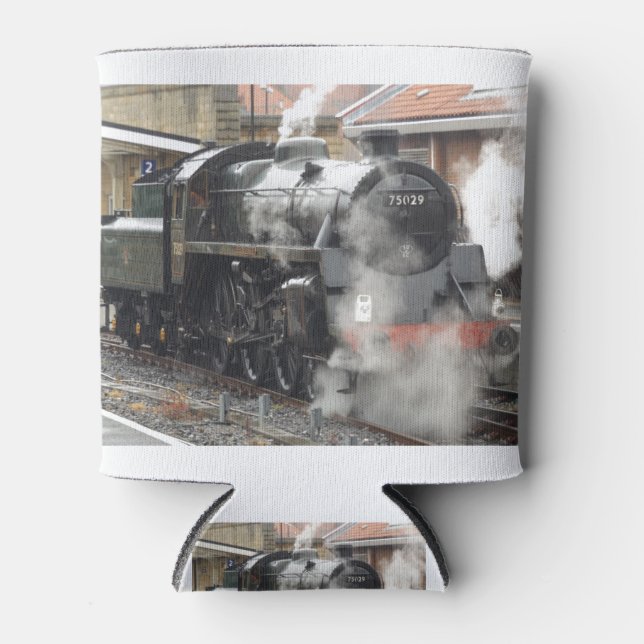 Steam locomotive in station can cooler (Front)