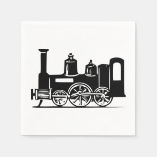 Steam Locomotive Paper Napkins