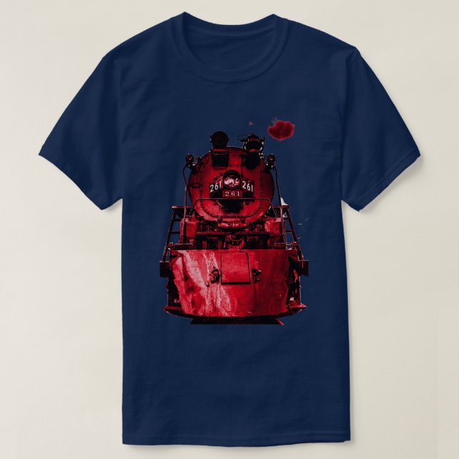 STEAM LOCOMOTIVE RED 1 T-Shirt (Design Front)