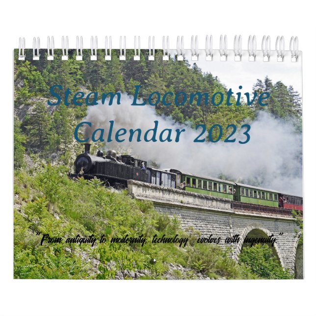 Steam Locomotive Template Calendar 2023 (Cover)