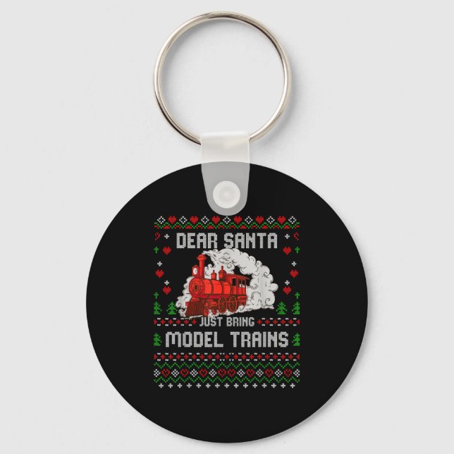 Steam Model Trains Collector Christmas Ugly Xmas S Keychain (Front)