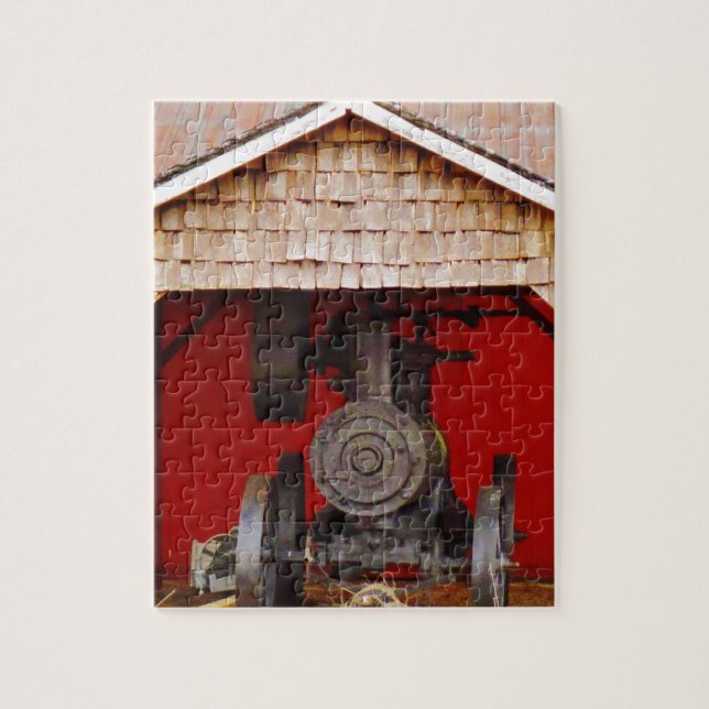 Steam powered Antique Tracter Jigsaw Puzzle (Vertical)