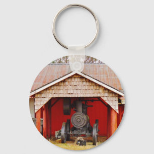 Steam powered Antique Tracter Keychain