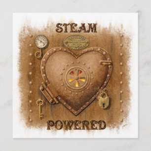 Steam Powered Heart Card