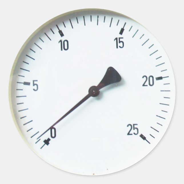 Steam Pressure Gauge Dial Sickers Classic Round Sticker (Front)