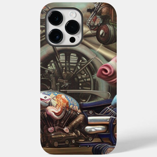 Steam Punk Biker Pig Fantasy Case-Mate iPhone Case (Back)