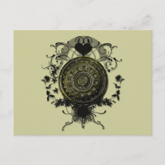 Steam punk Cog Design Postcard (Front)