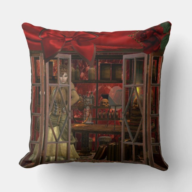 Steam Punk era elements pillow. Throw Pillow (Front)