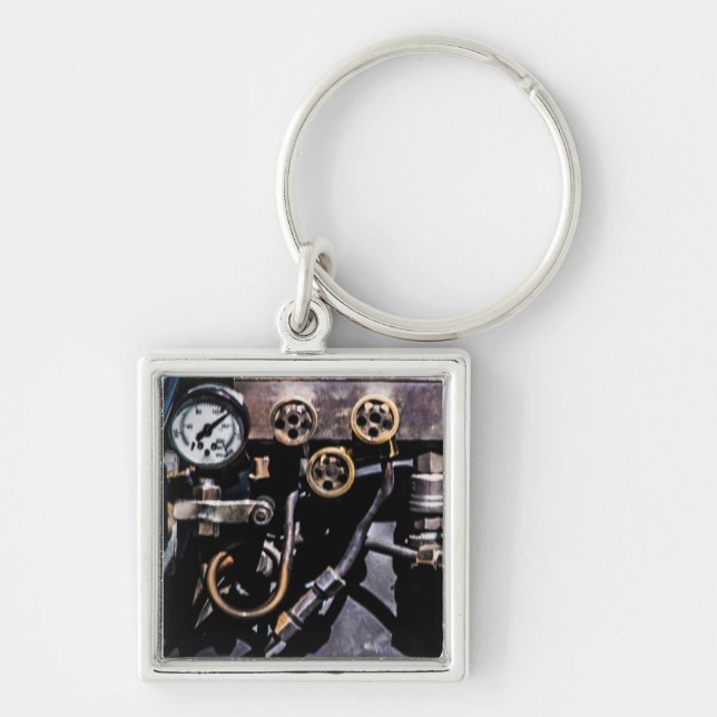 Steam Punk Gears and Gauges Keychain (Front)