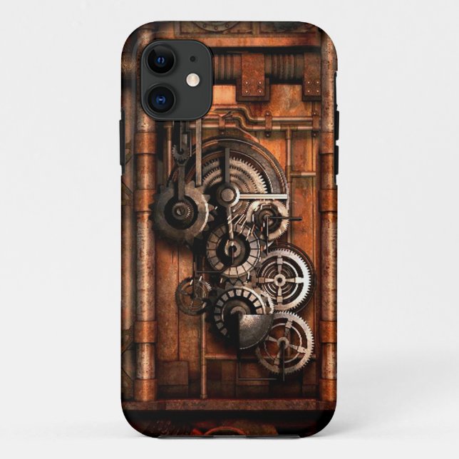 Steam Punk Gears and Rivets Case-Mate iPhone Case (Back)