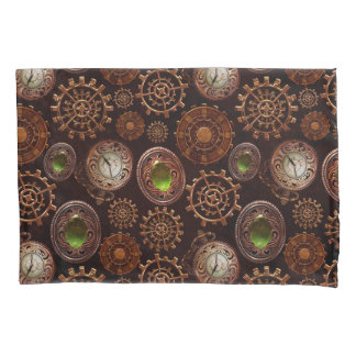 Steam Punk Gears Modern Retro Abstract Pattern Pillowcase