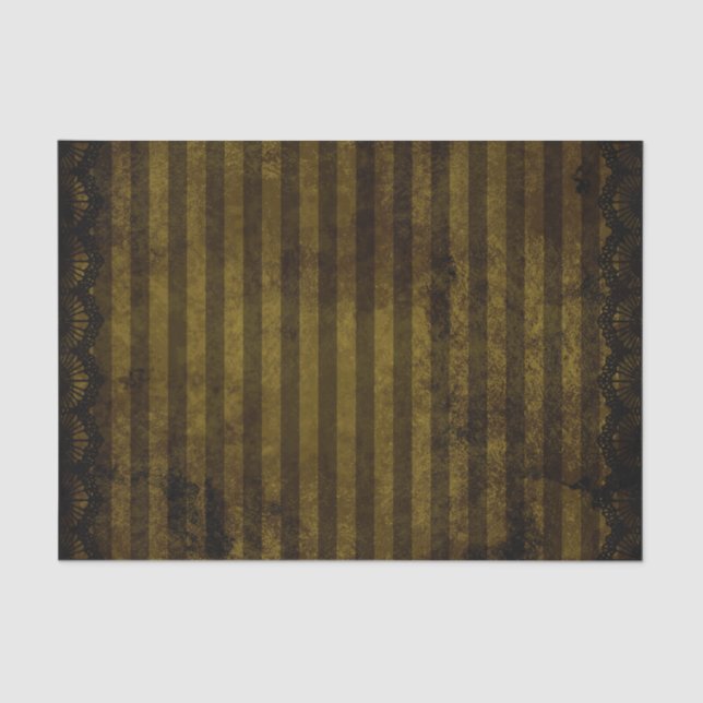 Steam Punk Gears Modern Retro Abstract Pattern Tissue Paper (Front)
