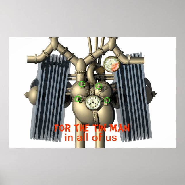 Steam punk heart and lungs poster (Front)