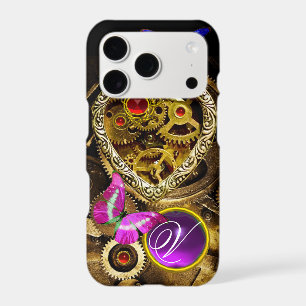 STEAM PUNK HEART,GEARS,GEMS,BUTTERFLIES MONOGRAM
