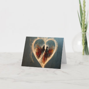 Steam Punk Love Heart Digital Art Card