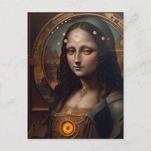 Steam Punk Mona Lisa Postcard
