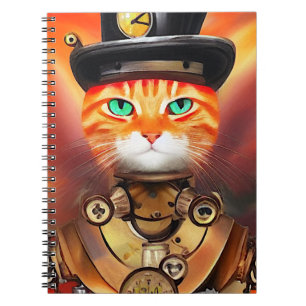 Steam Punk Orange Tabby Cat  Notebook