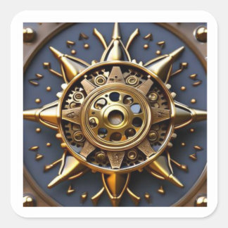 Steam Punk Steampunk Gear #3 Square Sticker