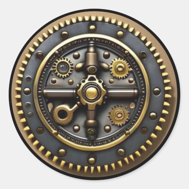 Steam Punk Steampunk Gear #4 Classic Round Sticker (Front)