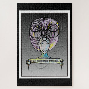 Steam punk style Rococo lady illustration  Jigsaw Puzzle