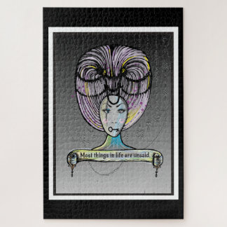 Steam punk style Rococo lady illustration Jigsaw Puzzle