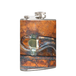 Steam-punk Vintage Antique Steamer-trunk Hip Flask
