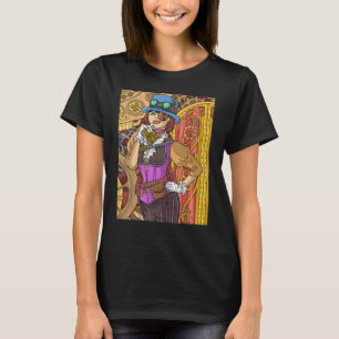 Steam Punk Woman With Victorian Fashion And Access T-Shirt