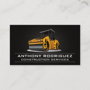 Steam Roller   Construction Vehicle Business Card
